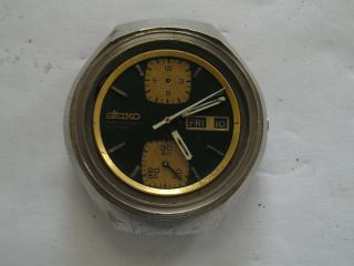 Seiko Vintage Chronograph Watch For Repair Or Parts In Very Good Con.  Face
