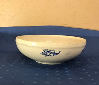 Vintage Oxford Ware Stoneware Bowl White And Blue Grapes
