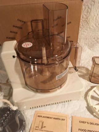 Chef ' s Delight Food Processor Model 50014 Instructions West Germany Vintage Box 6