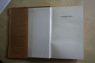 Richard Adams (1972) ' Watership Down ',  UK first edition 1/1 3