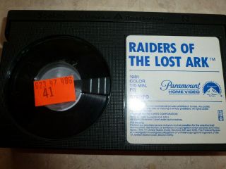 Vintage Raiders of the Lost Ark BETA Video Cassette NOT VHS 3