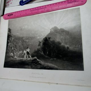 MILTONS.  PARADISE LOST/ 1826/FINE LEATHER FOLIO/23 ENGRAVED PLATES by JOHN MARTIN 10