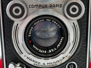 Rolleiflex 3.  5 TLR Film Camera,  Tessar 75mm Lens 0258 6
