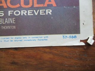 Vintage 1957 Blood of Dracula 11X14 Lobby Card G Universal Monsters S Harrison 5