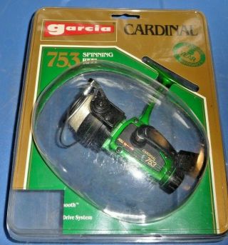 Vintage Abu Garcia Cardinal 753 Spinning Reel Claim - Shell Green Japan