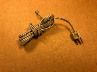 Vintage Ac Power Cord 1950s Gray 2 - Prong Cable For Tube Amplifier 72 " Long
