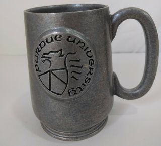 Vintage Purdue University Beer Stein Tankard Mug Pewter