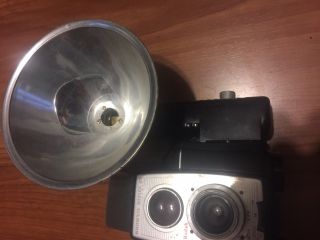 Vintage Eastman Kodak Brownie Reflex 20 Camera Made in USA W/ flash attachment 3