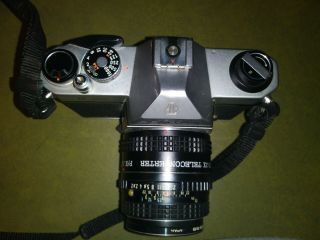 Vintage Asahi Pentax K1000 35mm SLR Camera With Lenses Case Flash And 3