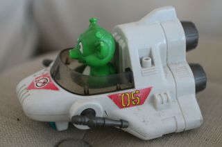 Vintage Playskool Lil Playmates Space Explorer Vehicle,  Alien Green Figure Toy