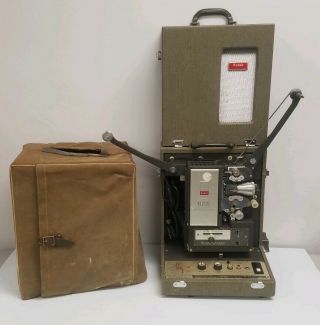 Kodak Pageant 16mm Sound Film Projector Model Av - 126 - Tr W/ Leather Cover