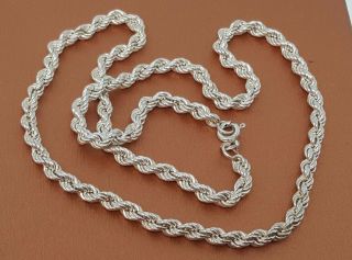Vintage Sterling Silver Snake Chain Necklace 18 "