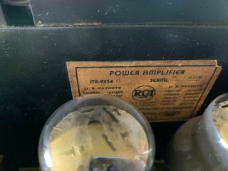 RCA MI - 9354 6L6 Tube Power Amps,  Pair (western electric era) 55 pounds each 6