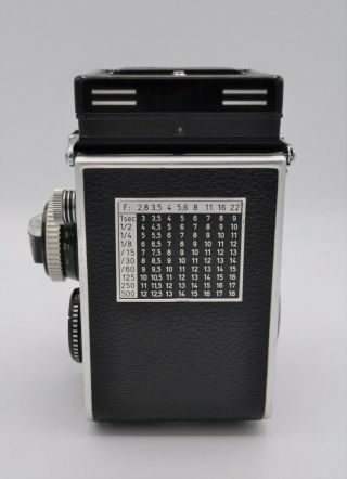Rolleiflex 3.  5f TLR Camera Model 3 Early 60s W/ Zeiss f3.  5 Planar 75mm 6