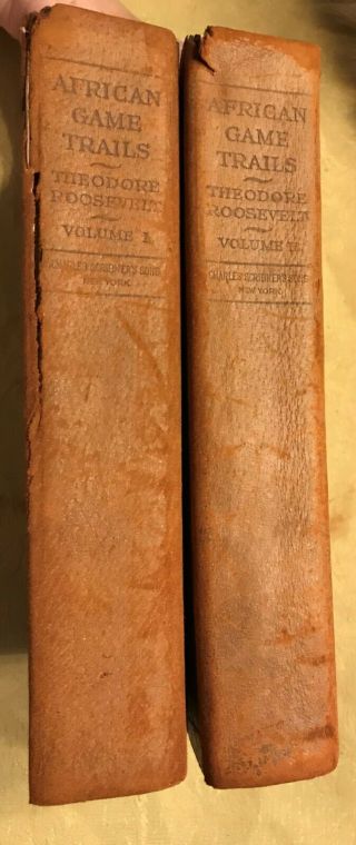 Signed And Numbered 171/500 African Game Trails Vol I&ii Theodore Roosevelt 1910