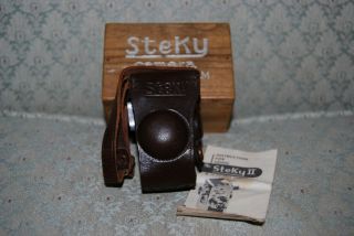 Vintage Steky Ii Subminiature 16mm Mini Spy Camera,  Case,  Box & Instructions