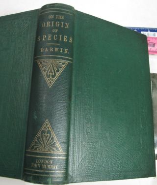 CHARLES DARWIN ORIGIN OF SPECIES/1861/3rd Ed.  with ADDITIONS & CORRECTIONS $10K, 5