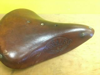 Vintage Ideale Model 6 Leather Saddle Classic Bicycle Seat France For Display