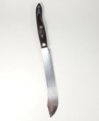 VINTAGE Cutco 1722 JB Chef Butcher Knife 1989 Classic Brown & Pink TLH Handle 8 