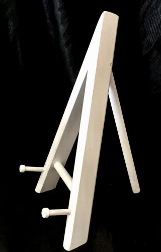 Vintage White Painted Wooden Table Display Easel