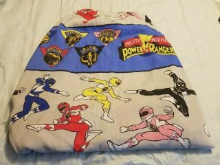 Vintage 1994 " Power Rangers " Kids Twin Fitted Bed Sheet 2
