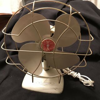 Vintage Superior Electric Corp USA Beige Oscillating Desk Wall Fan 1053 6