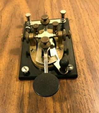 Vintage J - 38 Morse Code Key On Bakelite Base