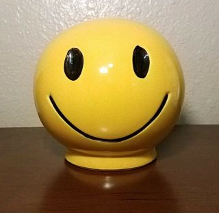 Vintage Smiley Face Piggy Bank Have A Day Made In Usa