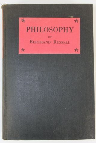 Philosophy By Bertrand Russell,  1927 First Edition Hardcover