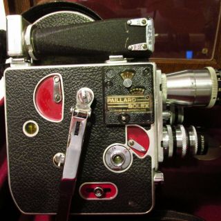 1930 ' s Paillard Bolex H - 16 16mm Movie Camera w/3 Lenses:Meyers/Ilex/Wollensak 4