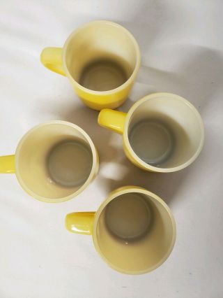 Vintage Fire King Anchor Hocking Coffee Cups Mug Yellow Burnt Orange 4 3