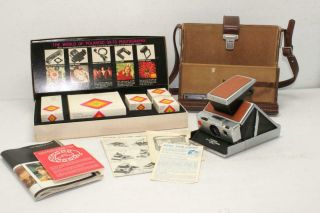 Polaroid Sx - 70 Alpha 1 Land Camera W/leather Case & Accessory Kit Sx70 Sx 70