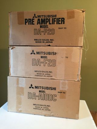 Mitsubishi DA - A10DC Amp,  DA - P20 Preamp,  DA - F20 Tuner,  DA - M10 Power Level Meter 10