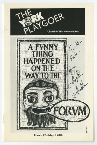 Stephen Sondheim - " Forum " - Autographed Vintage Playbill