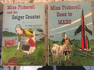 Miss Pickerell And The Geiger Counter & Goes To Mars Tab Scholastic Vintage Book