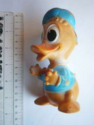 VINTAGE DONALD DUCK BABY WALT DISNEY PRODUCTION RUBBER TOY DOLL PUPPET 2