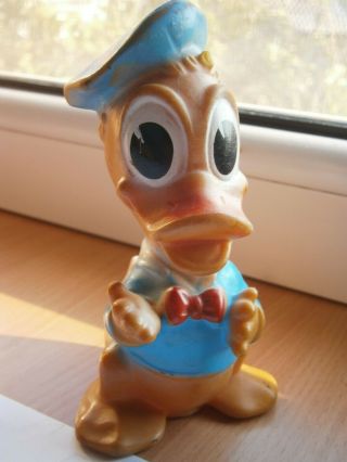 VINTAGE DONALD DUCK BABY WALT DISNEY PRODUCTION RUBBER TOY DOLL PUPPET 5