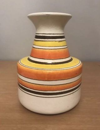Vintage Rosenthol Netter Italy Mid Century Modern Mcm Vase Brown Orange Yellow