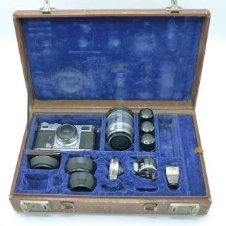 Zeiss Contax 35mm Camera With Lenses And Case