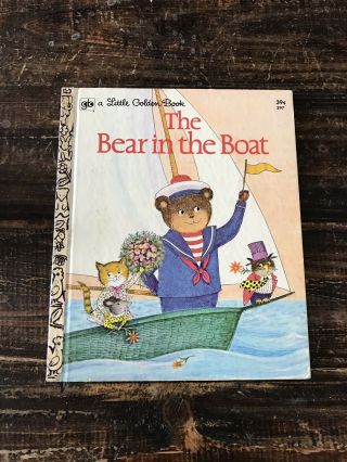Vintage Little Golden Book The Bear In The Boat 1972 397