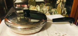 Vintage Revere Ware 10 Inch Frying Pan With Lid