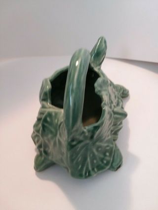 Vintage Green Turtle Art Pottery Planter Figure Watering Can McCoy 3