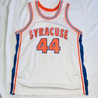 Vintage Syracuse Orange Derrick Coleman Basketball Jersey 44 Large Made In Usa