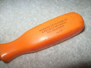 Vintage Snap - On Orange Handle Screwdriver Altered Into Awl,  8 