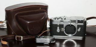 Leica M3 Early Double Stroke Rangefinder Camera Body With Case