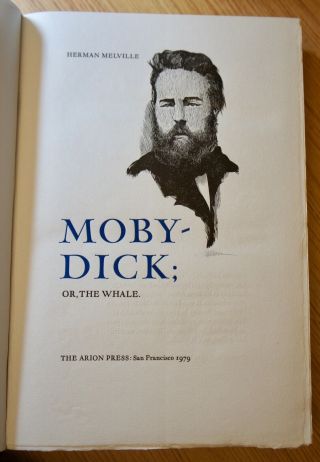 Arion Press Moby Dick 1979 – 200 Engravings And 10 Barry Moser Drawings