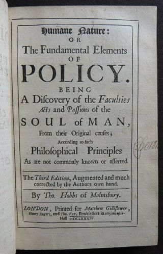 THOMAS HOBBES 1684 TRIPOS Liberty HUMAN NATURE Will POLITICAL PHILOSOPHY 4