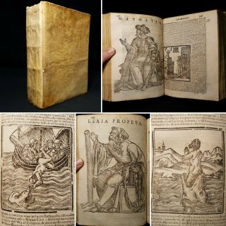 1683 Vellum Gioseffo Flavio Historico Full Page Woodcuts 140 Illustrations War