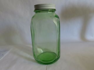 Vintage Hoosier Green Depression Coffee Jar
