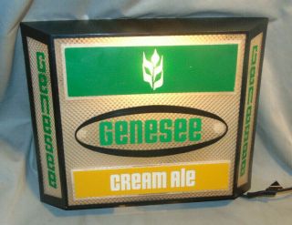 Vintage Genesee Cream Ale Light Up Beer Advertising Electric Bar Sign 70 
